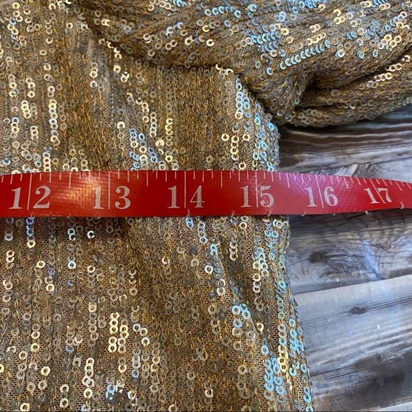 Jonathan Simkhai Sequin Ruched Tie Front Long Puff Sleeve Sweetheart Top Sz S - Picture 9 of 10